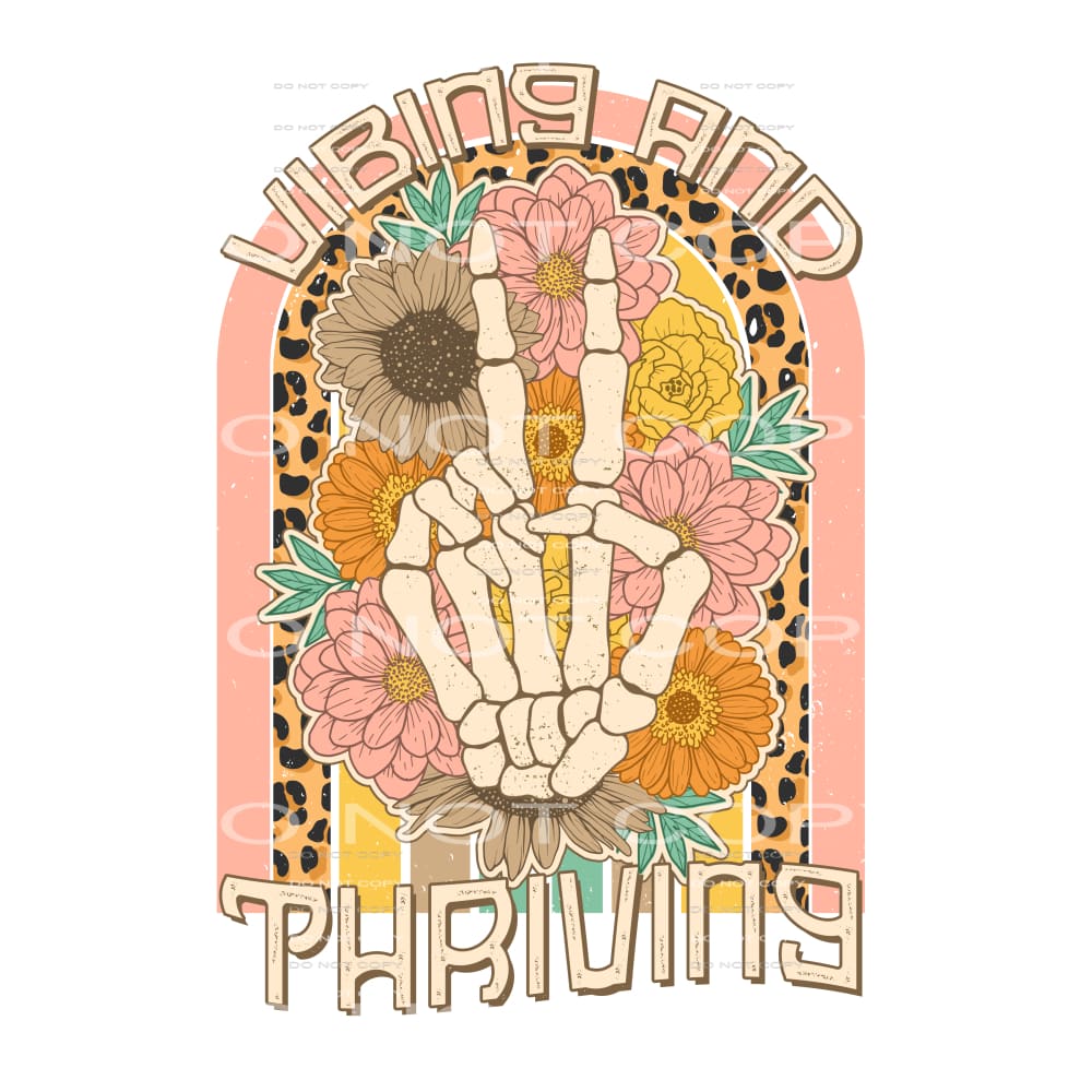 vibing and thriving #6506 Sublimation transfers - Heat