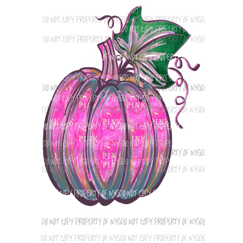 VS pink Pumpkin 2 Victoria Secret Sublimation transfers Heat Transfer