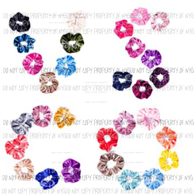 VSCO 1 scrunchies Sublimation transfers Heat Transfer