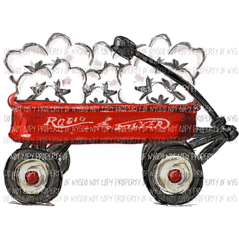 wagon with cotton Sublimation transfers Heat Transfer