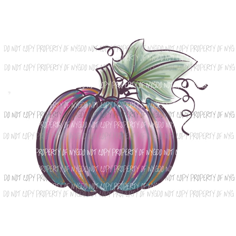 Watercolors Pumpkin #2 Sublimation transfers Heat Transfer