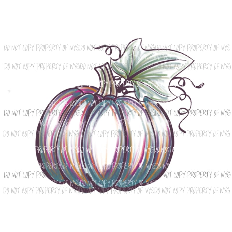 Watercolors Pumpkin #3 Sublimation transfers Heat Transfer