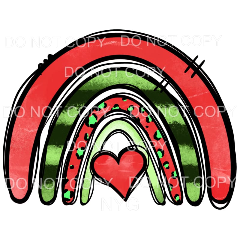 Watermelon Rainbow Heart Red Green Leopard Summer #2139