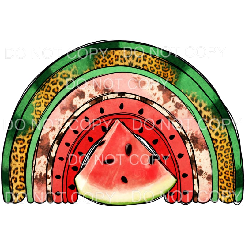 Watermelon Rainbow Leopard Cowhide Summer #2138 Sublimation