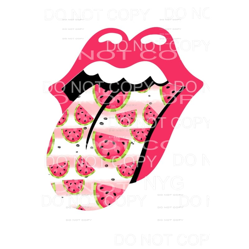 Watermelon Rolling stones Lips # 1 Sublimation transfers -