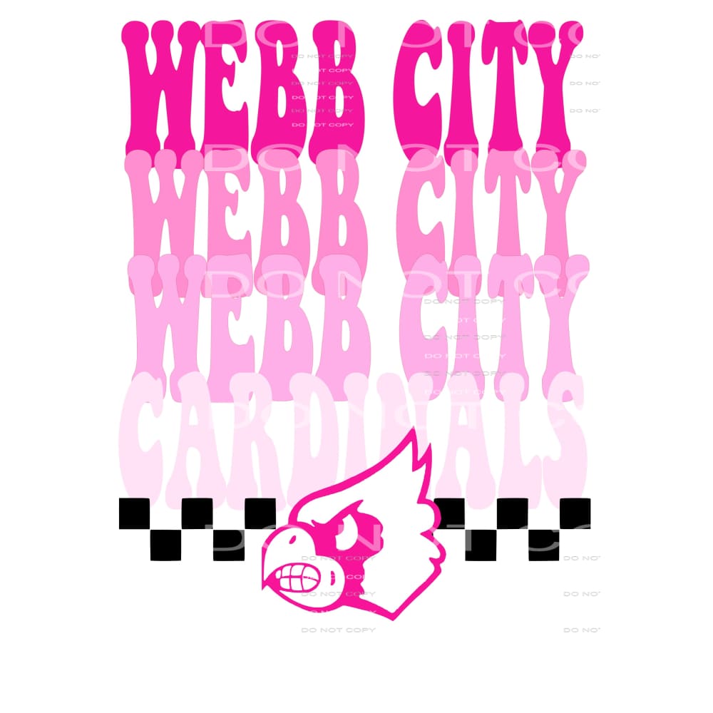 Webb city Cardinals # 136 Sublimation transfers - Heat