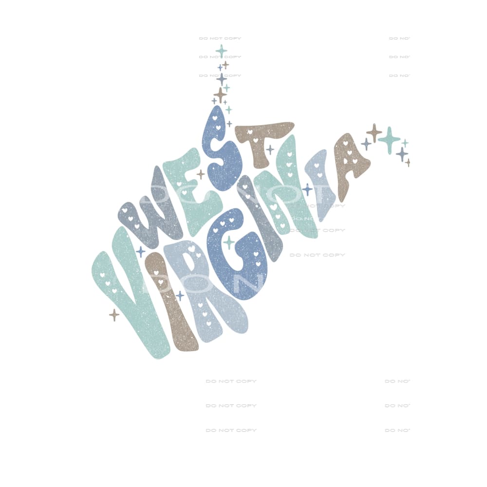 West Virginia Retro # 5526 Sublimation transfers - Heat