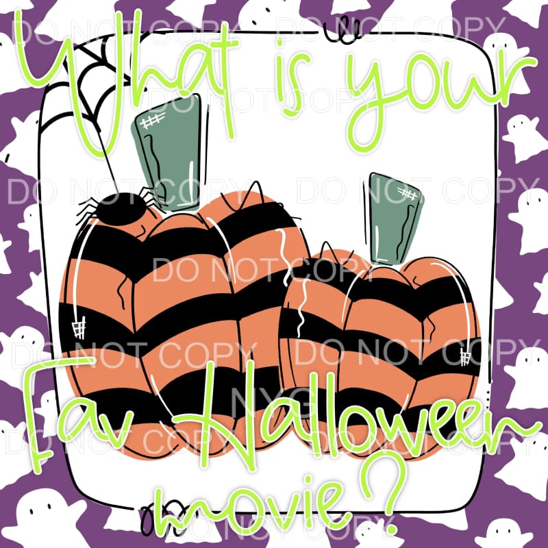 What Is Your Fav Halloween Movie Striped Pumpkins Purple
