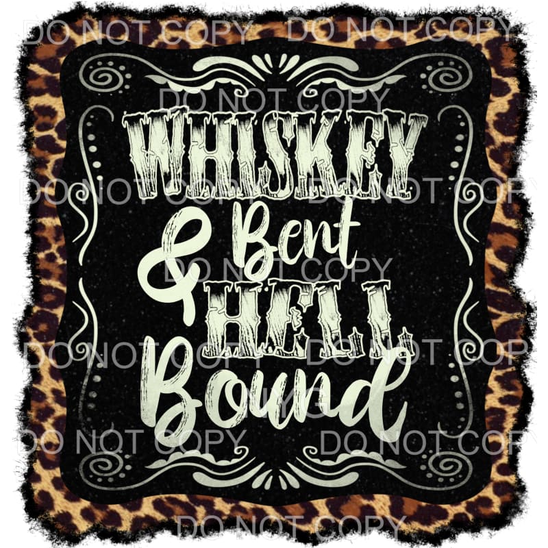 Whiskey Bent & Hello Bound Leopard Frame #1381 Sublimation