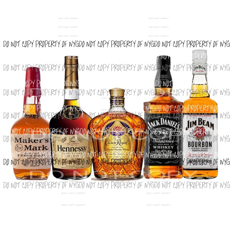 Whiskey X 5 Sublimation transfers Heat Transfer
