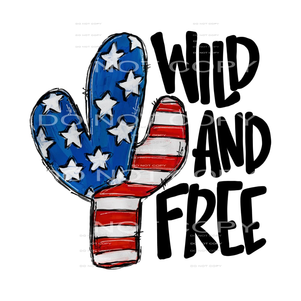 wild and free cactus #7153 Sublimation transfers - Heat
