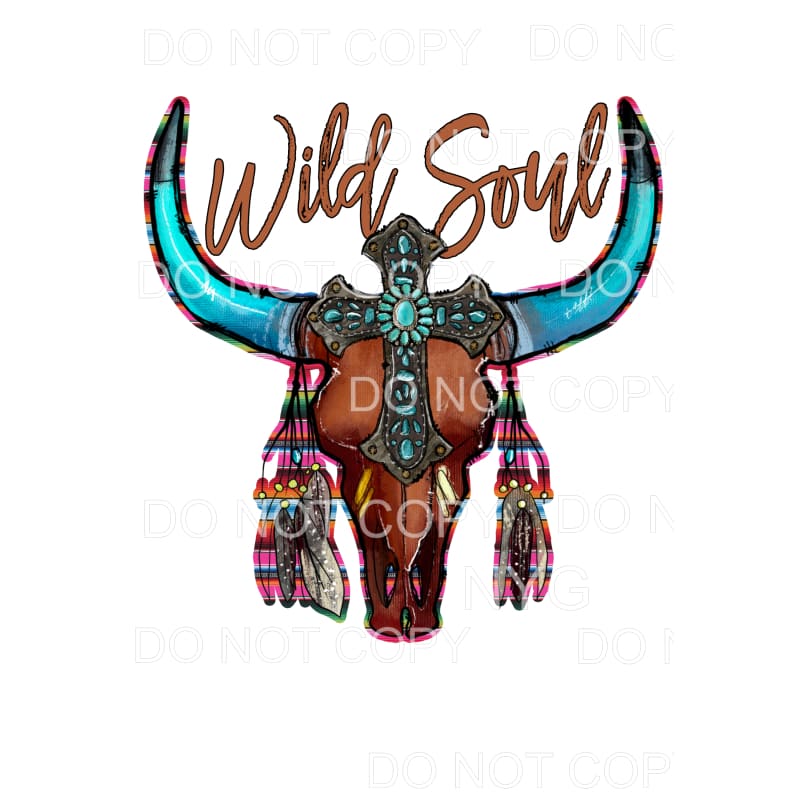 Wild Soul Bull Skull 1.00 Sublimation transfers - Heat