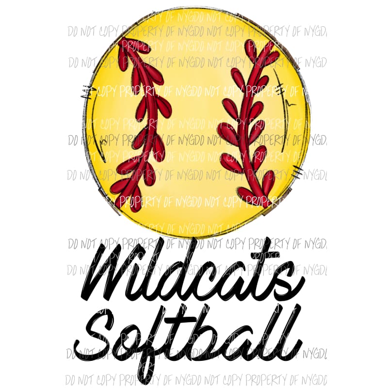 Wildcats Softball Sublimation transfers Heat Transfer