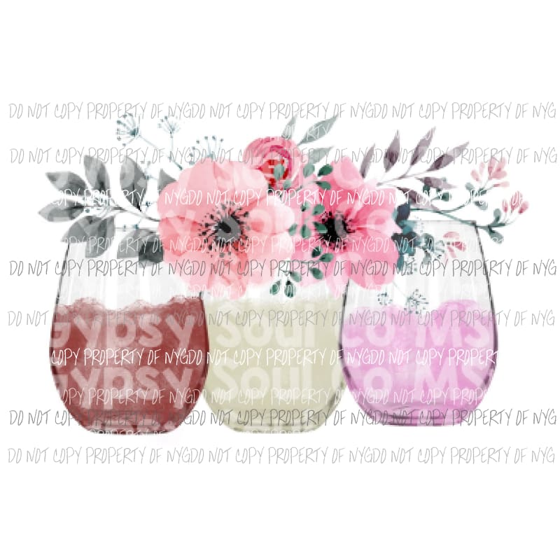 wine glasses 1 Sublimation transfers Heat Transfer