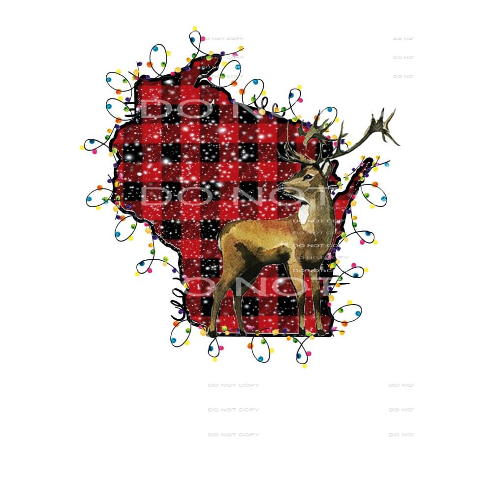 Wisconsin plaid deer 5 Sublimation transfers - Heat Transfer