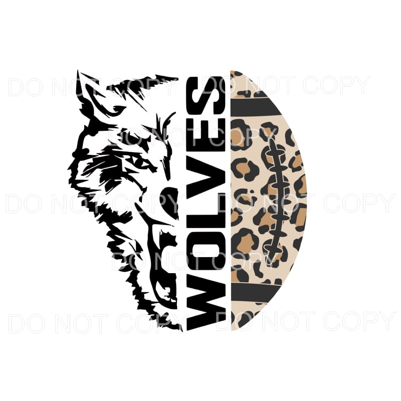 Wolves Football Leopard #244 Sublimation transfers - Heat