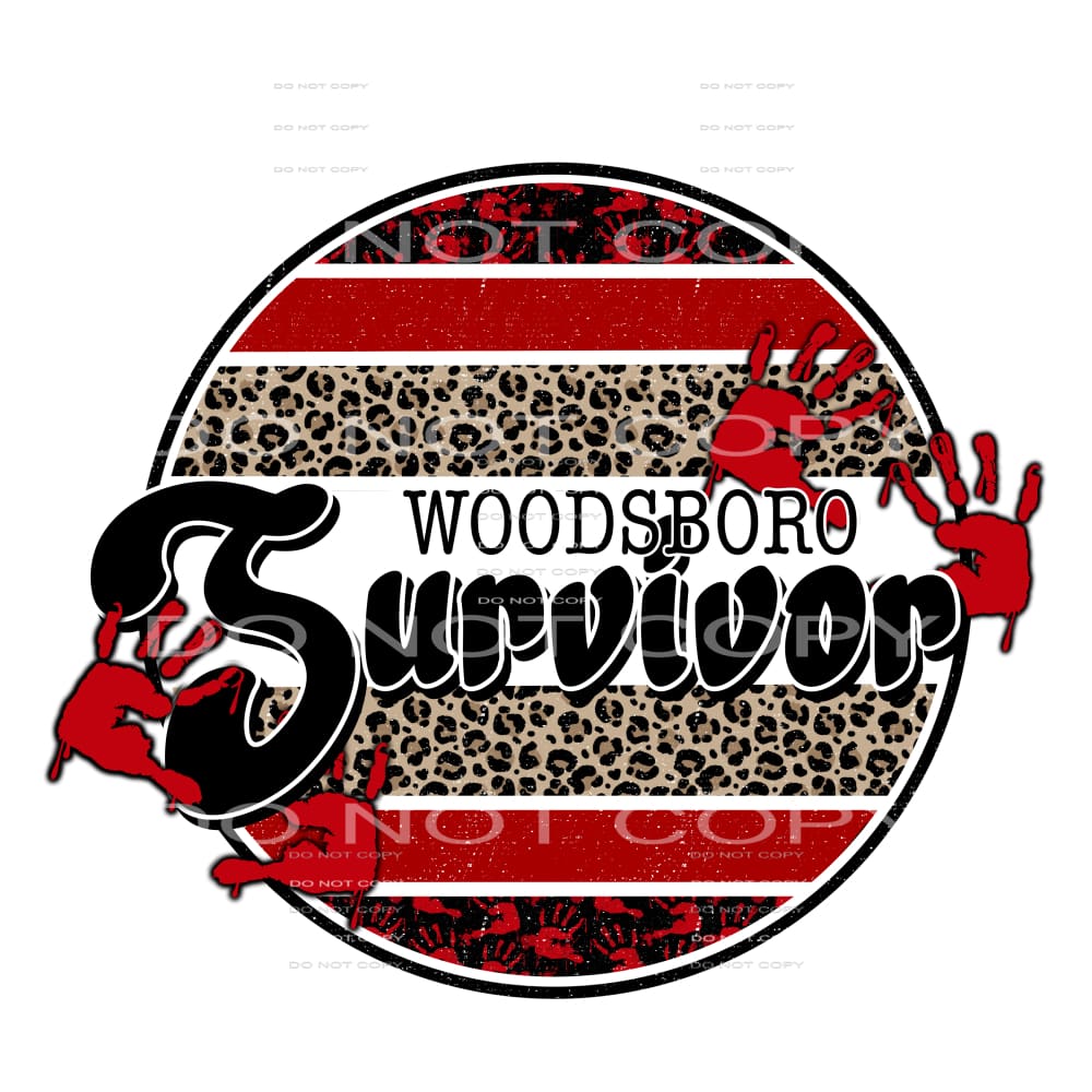 woodsboro survivor #7366 Sublimation transfers - Heat
