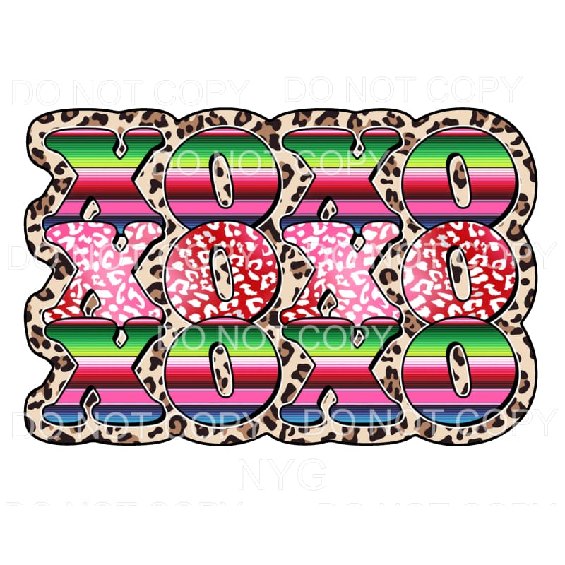 XOXO Serape Leopard Sublimation transfers - Heat Transfer