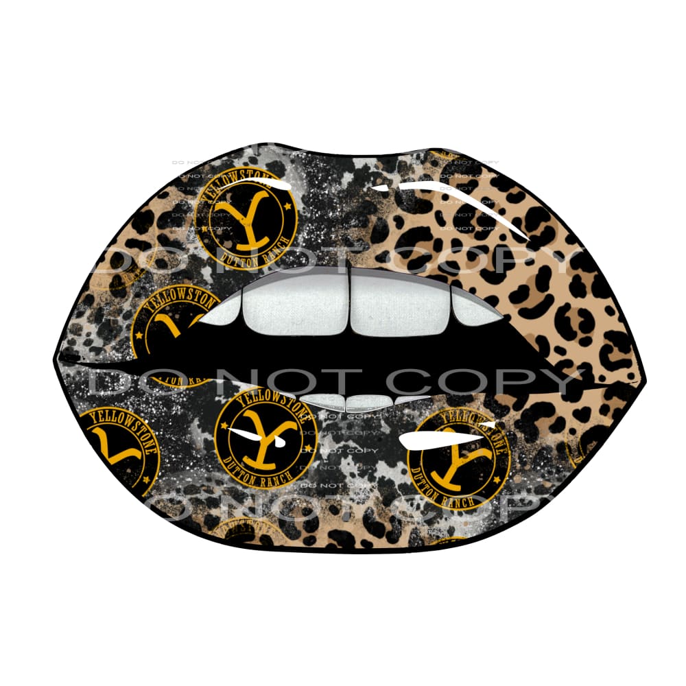 Yellow Stone lips # 12085 Sublimation transfers - Heat