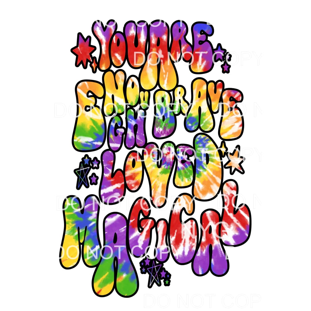 you are enough retro # 9968 Sublimation transfers - Heat