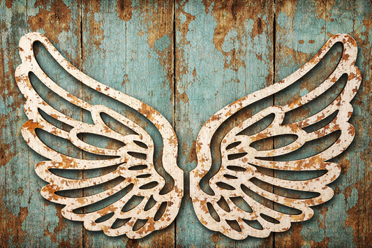 Angel Wings ONLY 6 sizes available  # 025 Wood Laser Blank | DIY Craft Cutout | Paint-Ready