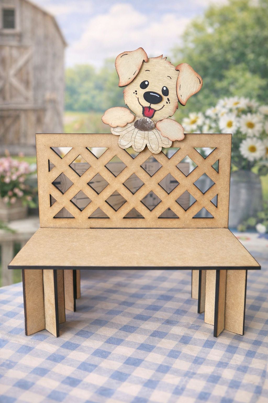 Bear # 102 PEEK A PAL Wood Laser Blank | DIY Craft Cutout | Paint-Ready