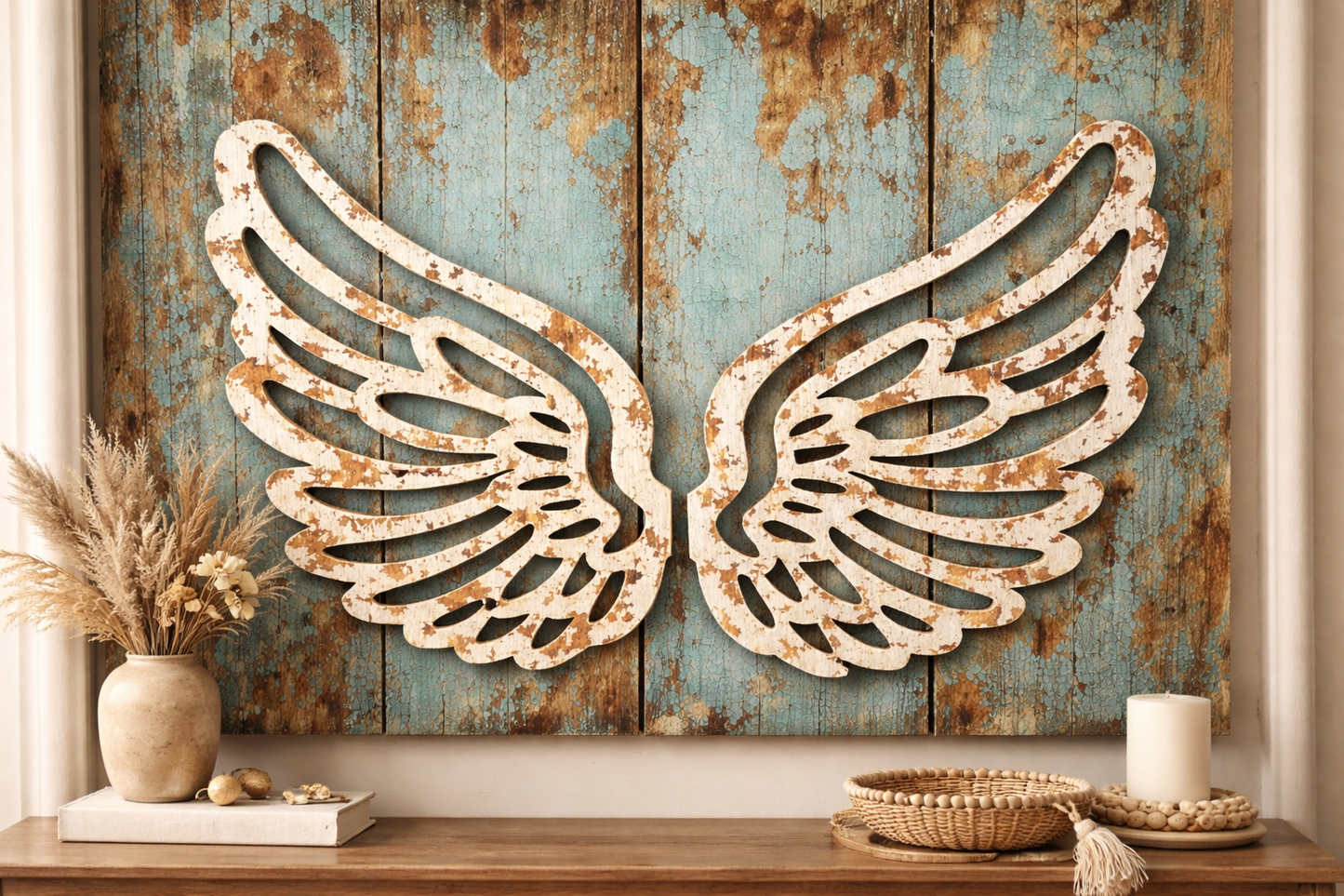 Angel Wings ONLY 6 sizes available  # 025 Wood Laser Blank | DIY Craft Cutout | Paint-Ready