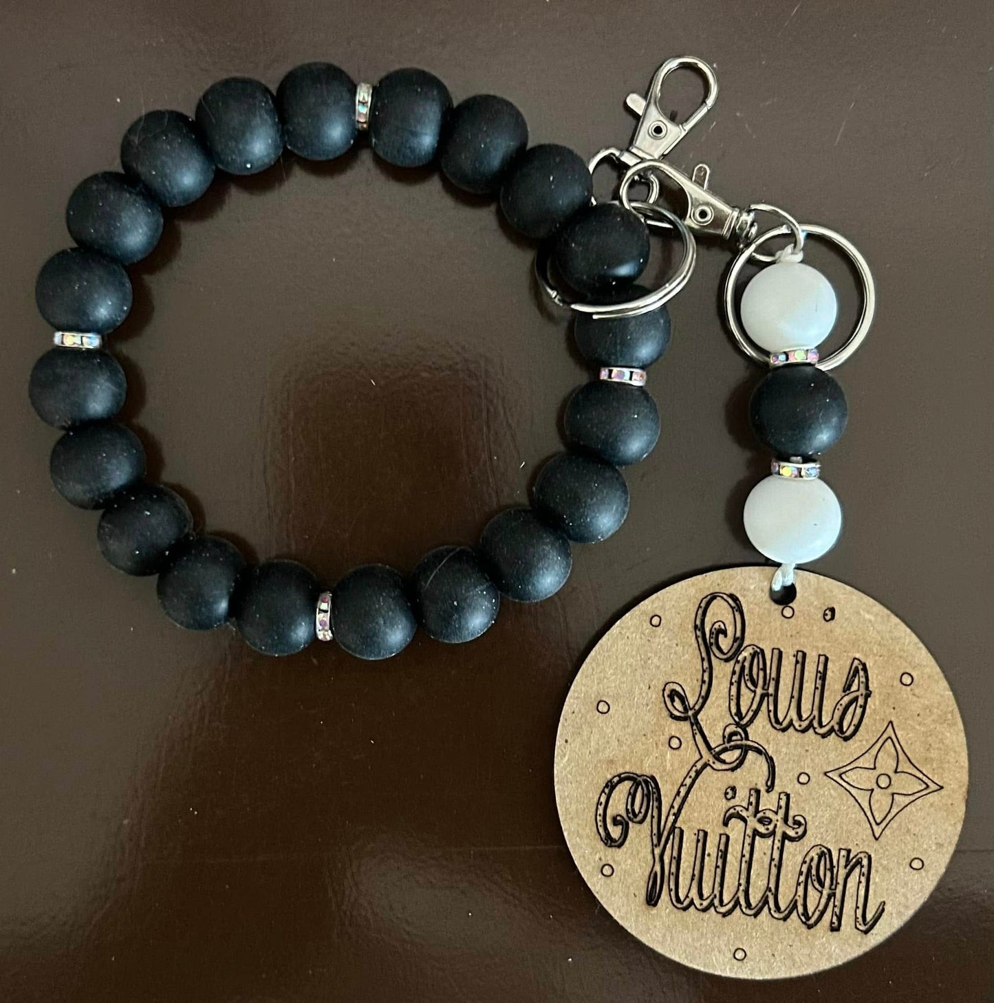 Custom wristlet You choose focal Bead and colors Wristlet ONLY you can add focal key chain