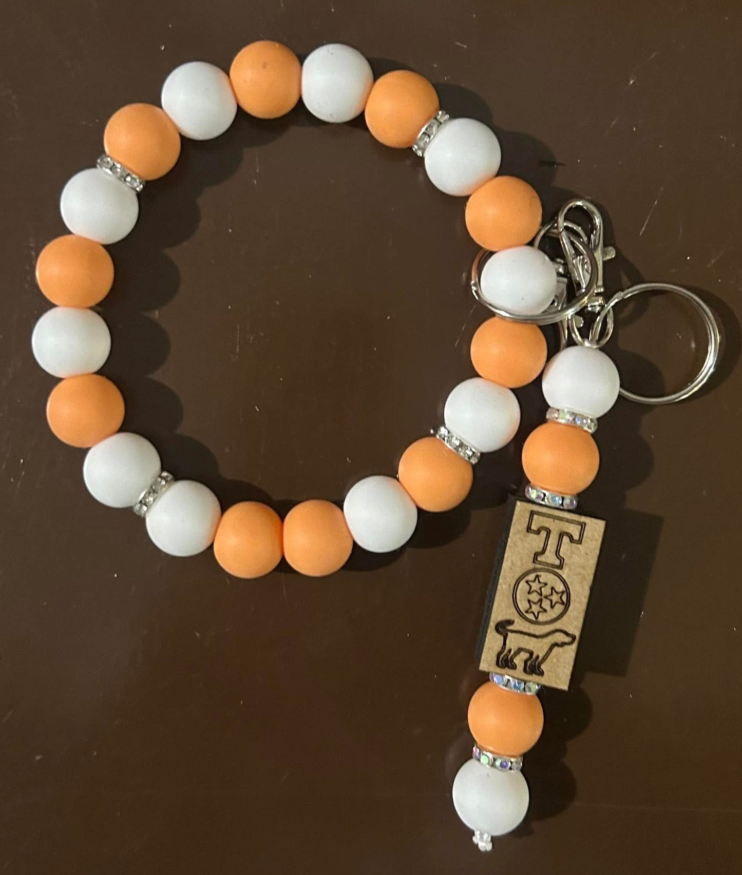 Custom wristlet You choose focal Bead and colors Wristlet ONLY you can add focal key chain