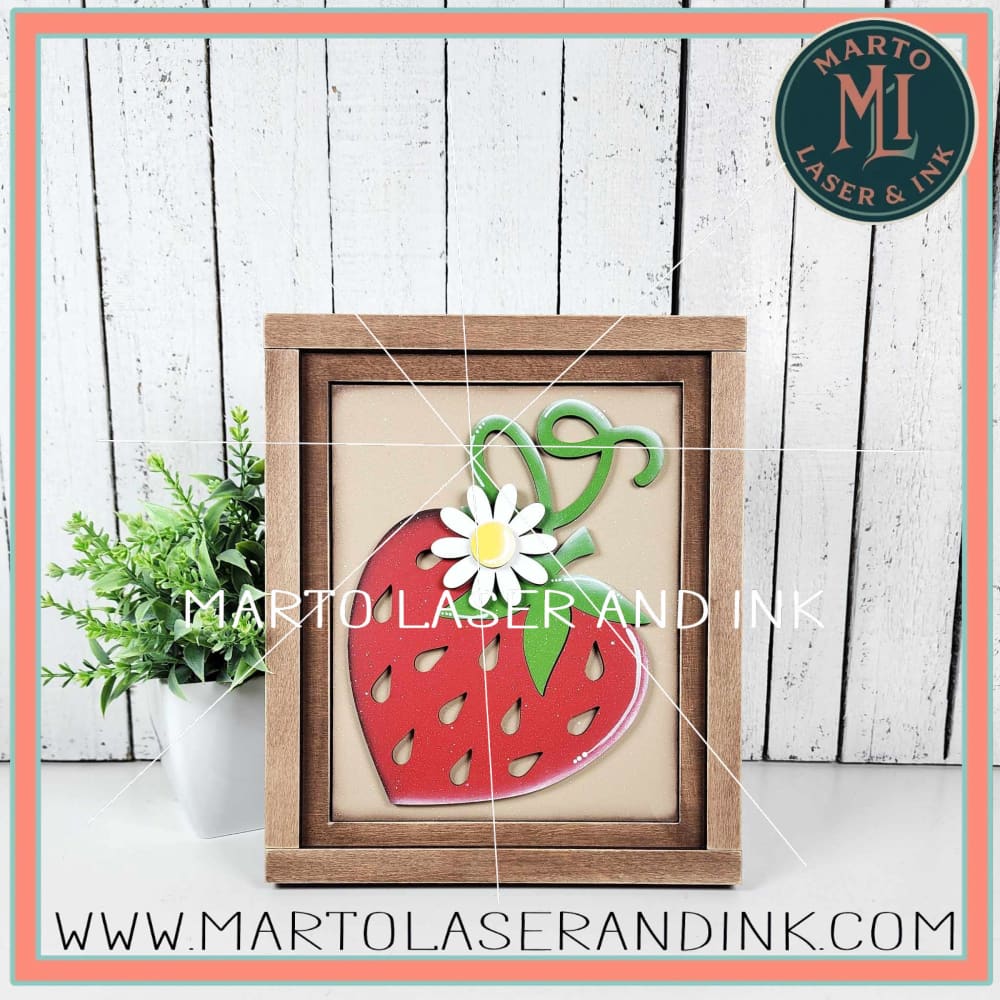 Berry Sweet Trio Frame  # 023 Wood Laser Blank | DIY Craft Cutout | Paint-Ready