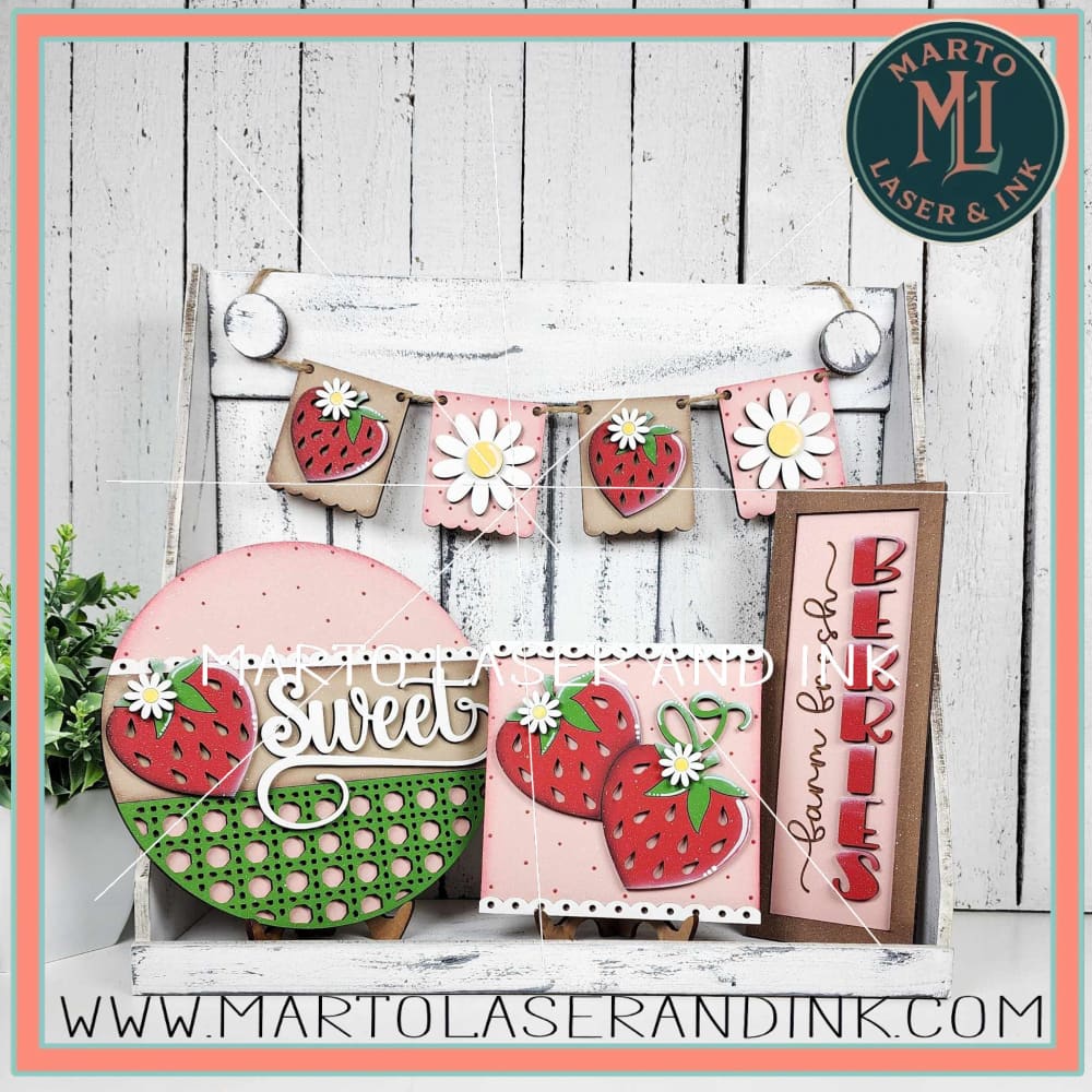 Berry Tier Tray set # 022 Wood Laser Blank | DIY Craft Cutout | Paint-Ready