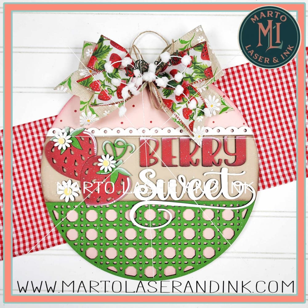 Berry Sweet  # 021 Wood Laser Blank | DIY Craft Cutout | Paint-Ready