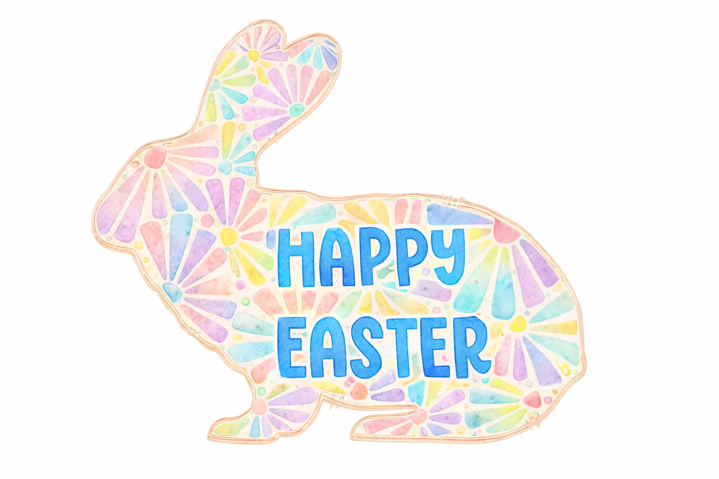 Hoppy Easter Door Hanger # 006  Wood Laser Blank | DIY Craft Cutout | Paint-Ready