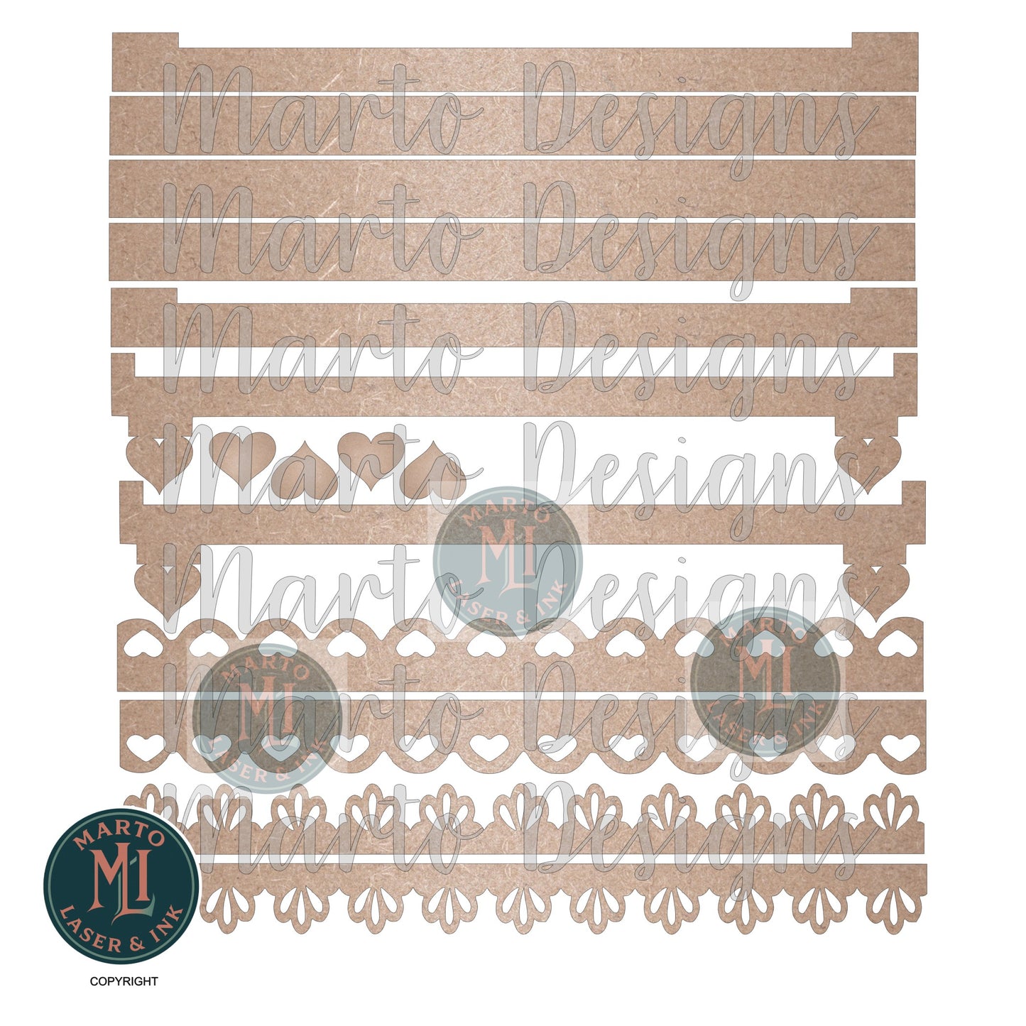 Stacker Base 4 slot Interchangeable Base # 4202  4 slots SVG DIGITAL (Copy)