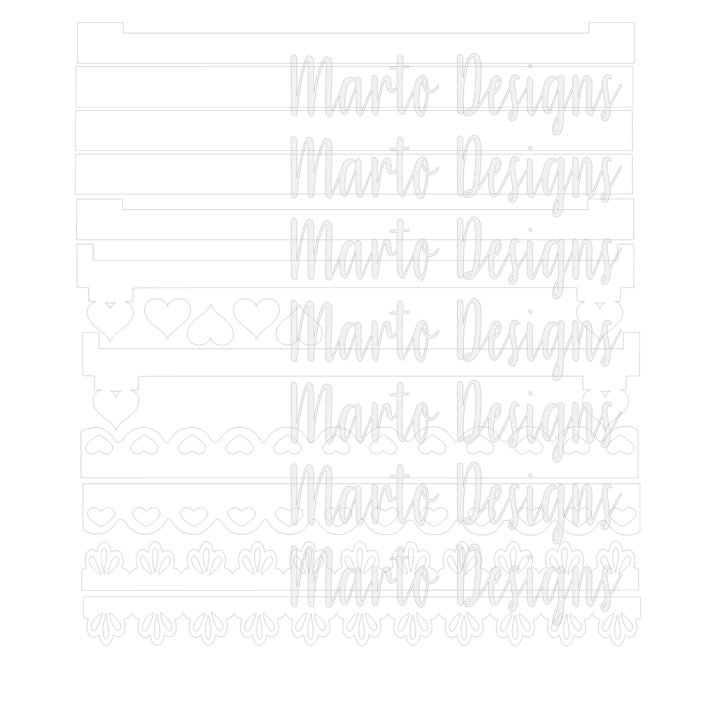 Stacker Base 4 slot Interchangeable Base # 4202  4 slots SVG DIGITAL (Copy)