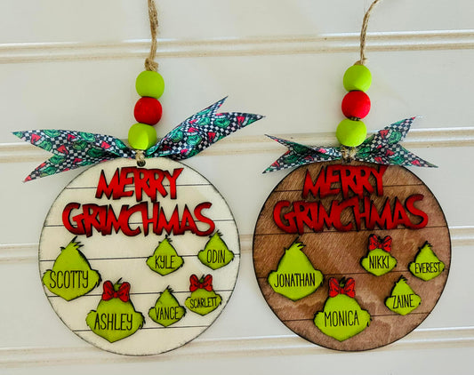 Grinch Ornament Digital Laser Cut SVG File – Instant Download