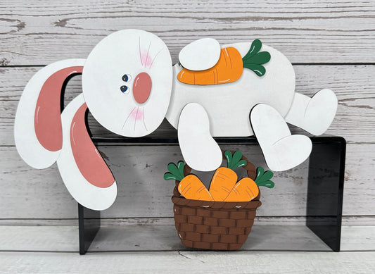Shelf Sitter Bunny # 72 Wood Laser Blank | DIY Craft Cutout | Paint-Ready
