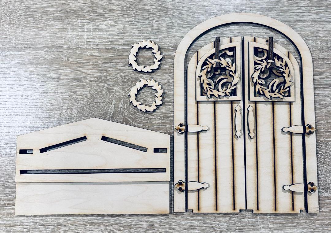 Garden Gate Base Interchangeable  - # 1140 INSERT FOR INTERCHANGEABLE WOOD  Wood Laser Blank | DIY Craft Cutout | Paint-Ready