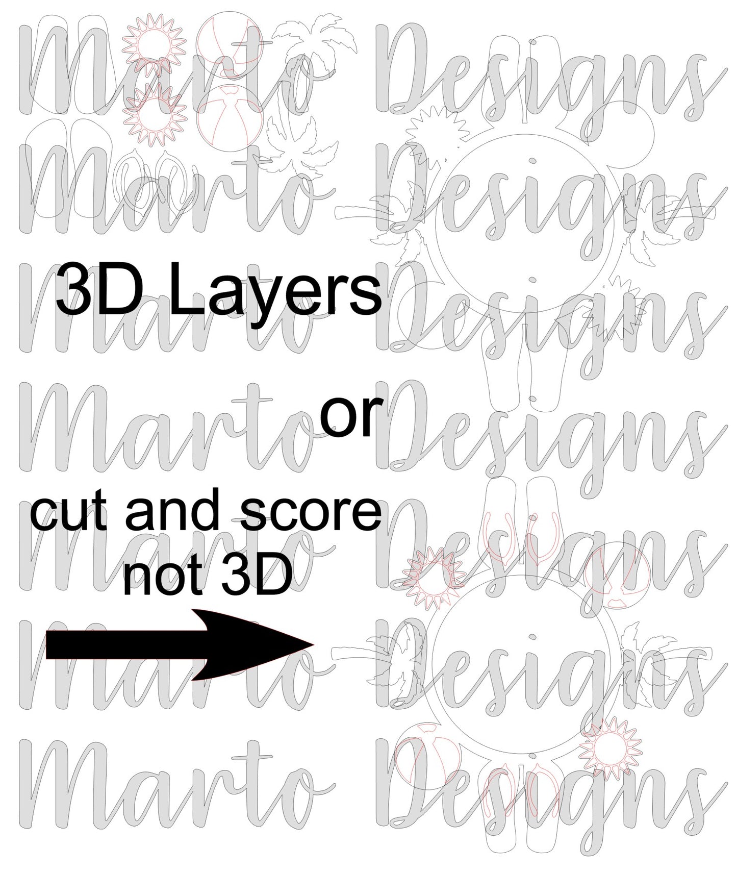 Beach DIGITAL #1202 Tealight candle holder  INTERCHANGEABLE Laser Cut SVG File – Instant Download