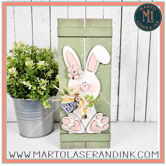 Bunny Pallet sign # 014 Wood Laser Blank | DIY Craft Cutout | Paint-Ready