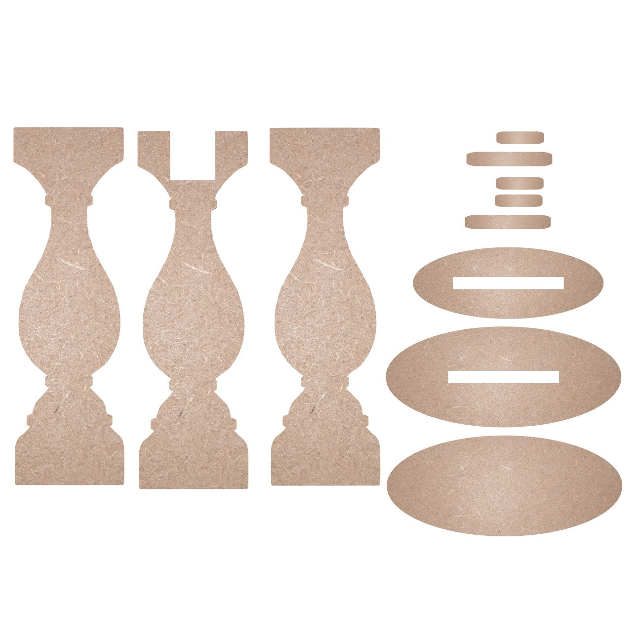Interchangeable Candle Stick  3 sizes available  Candlestick ONLY Wood Laser Blank | DIY Craft Cutout | Paint-Ready