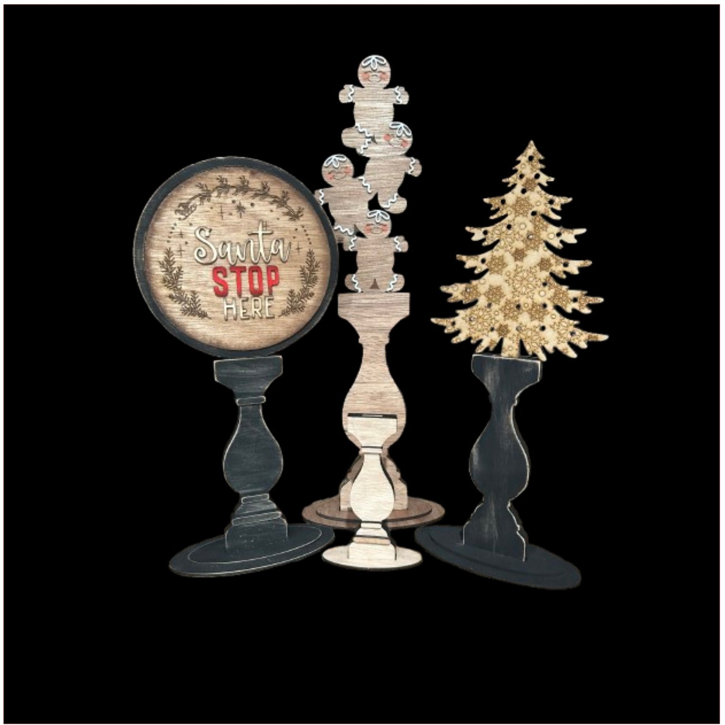 Interchangeable Candle Stick  3 sizes available  Candlestick ONLY Wood Laser Blank | DIY Craft Cutout | Paint-Ready