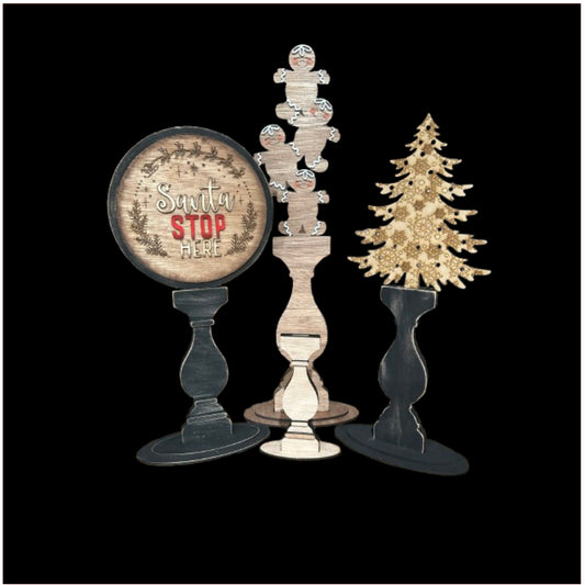 Interchangeable Candle Stick  3 sizes available  Candlestick ONLY Wood Laser Blank | DIY Craft Cutout | Paint-Ready