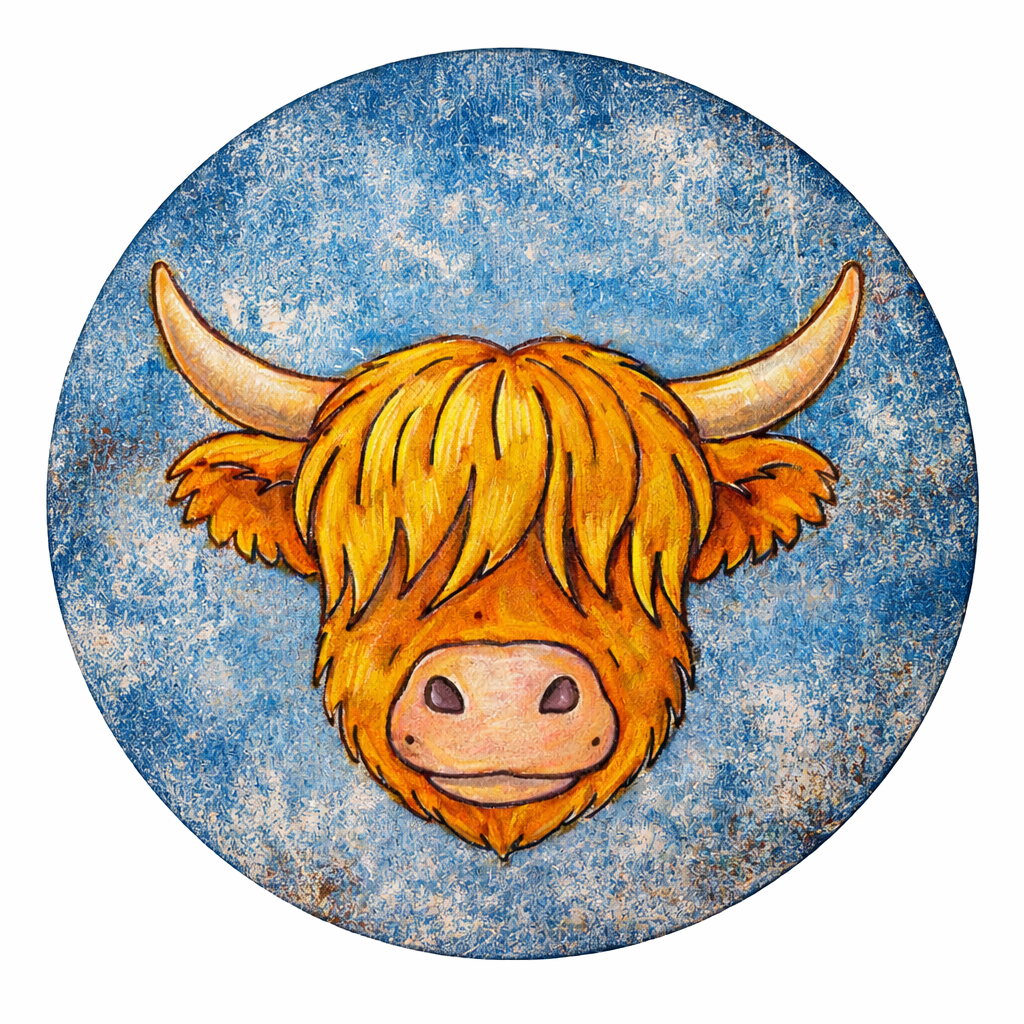 Highland cow  engraved  # 42 - 4 sizes available  Wood Laser Blank | DIY Craft Cutout | Paint-Ready