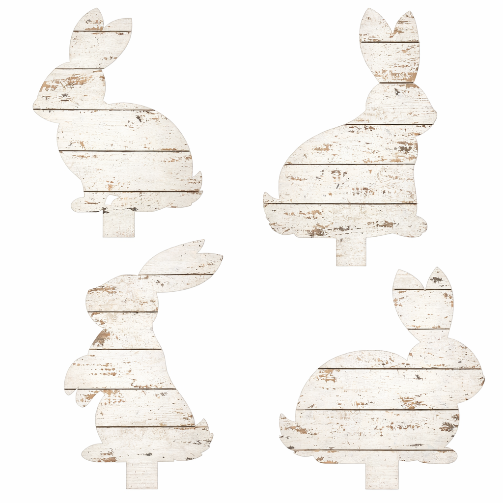 candle stick interchangeable bunnies shiplap # 041 candle stick ( Sold Separately ) Wood Laser Blank | DIY Craft Cutout | Paint-Ready