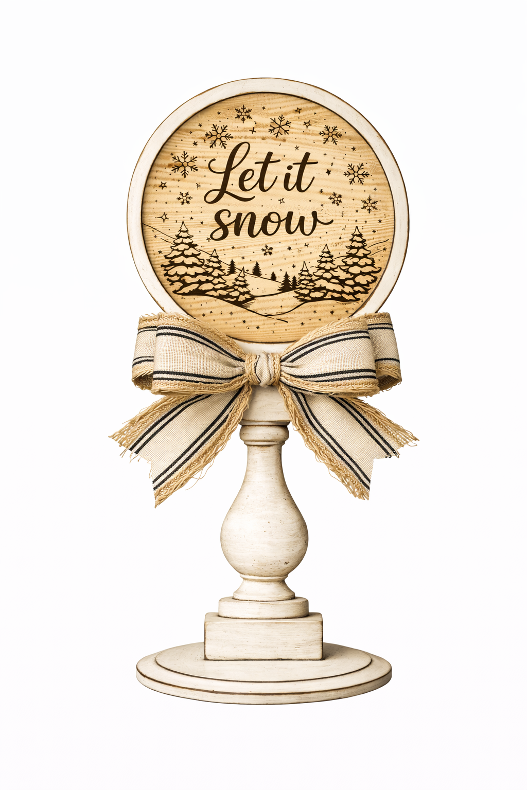 Interchangeable circle insert #032 candle stick and frame ( Sold Separately ) Wood Laser Blank | DIY Craft Cutout | Paint-Ready