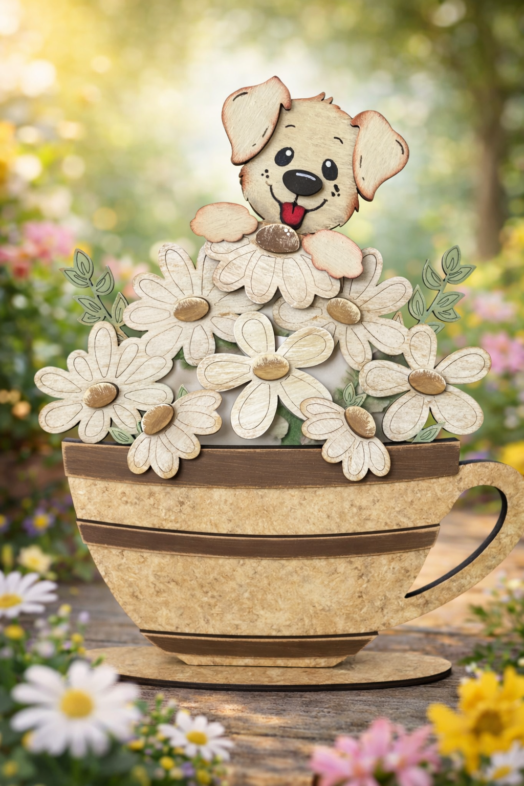 Bear # 102 PEEK A PAL Wood Laser Blank | DIY Craft Cutout | Paint-Ready