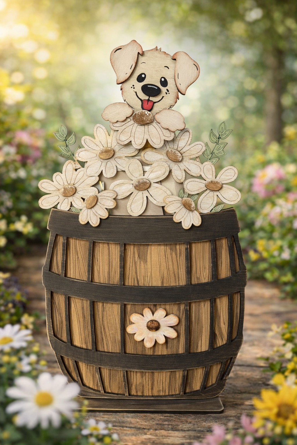Bear # 102 PEEK A PAL Wood Laser Blank | DIY Craft Cutout | Paint-Ready