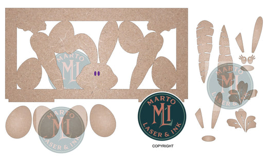 Easter Small Bench Interchangeable Back insert DIGITAL # 9011 Laser Cut SVG File – Instant Download