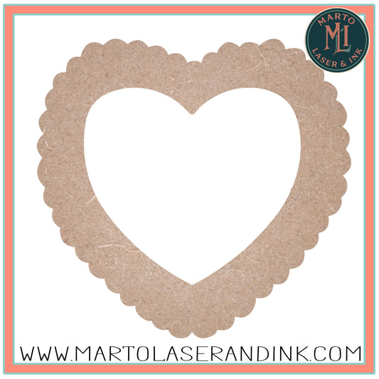 Heart Laser # 017 Wood Laser Blank | DIY Craft Cutout | Paint-Ready